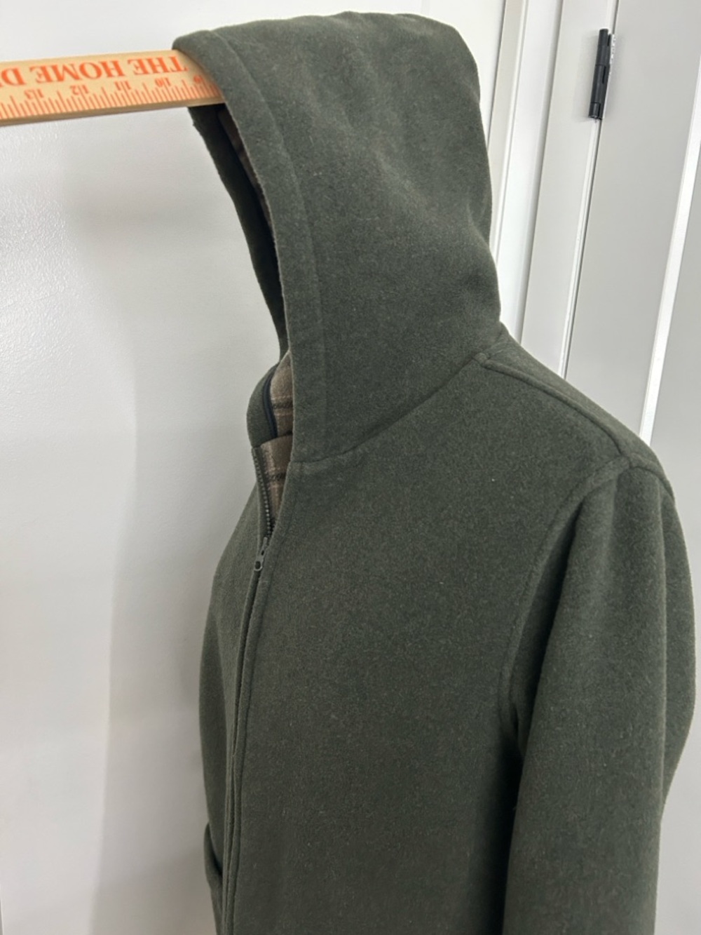 Vintage Woolrich Long Hooded Wool Coat | Size Large - Picture 10 of 16
